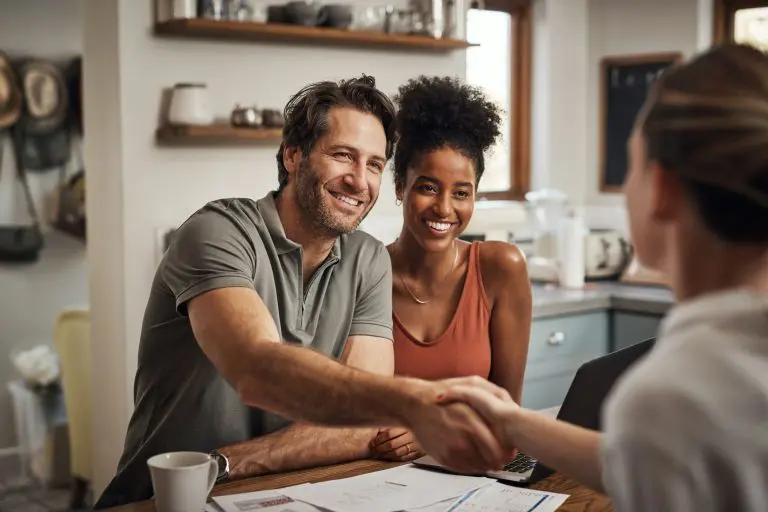 Debt Consolidation 3 couple meeting advisor shaking hands in modern kit 2026 03 25 09 02 28 utc