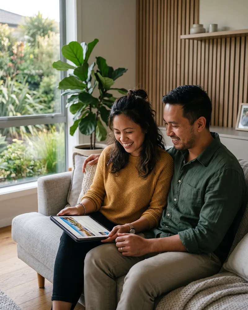 Visa holder loans NZ, couple settling in New Zealand with Lending Room